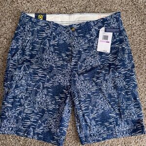 NWT Men’s NAUTICA Blue Patterned Shorts 32  NEW